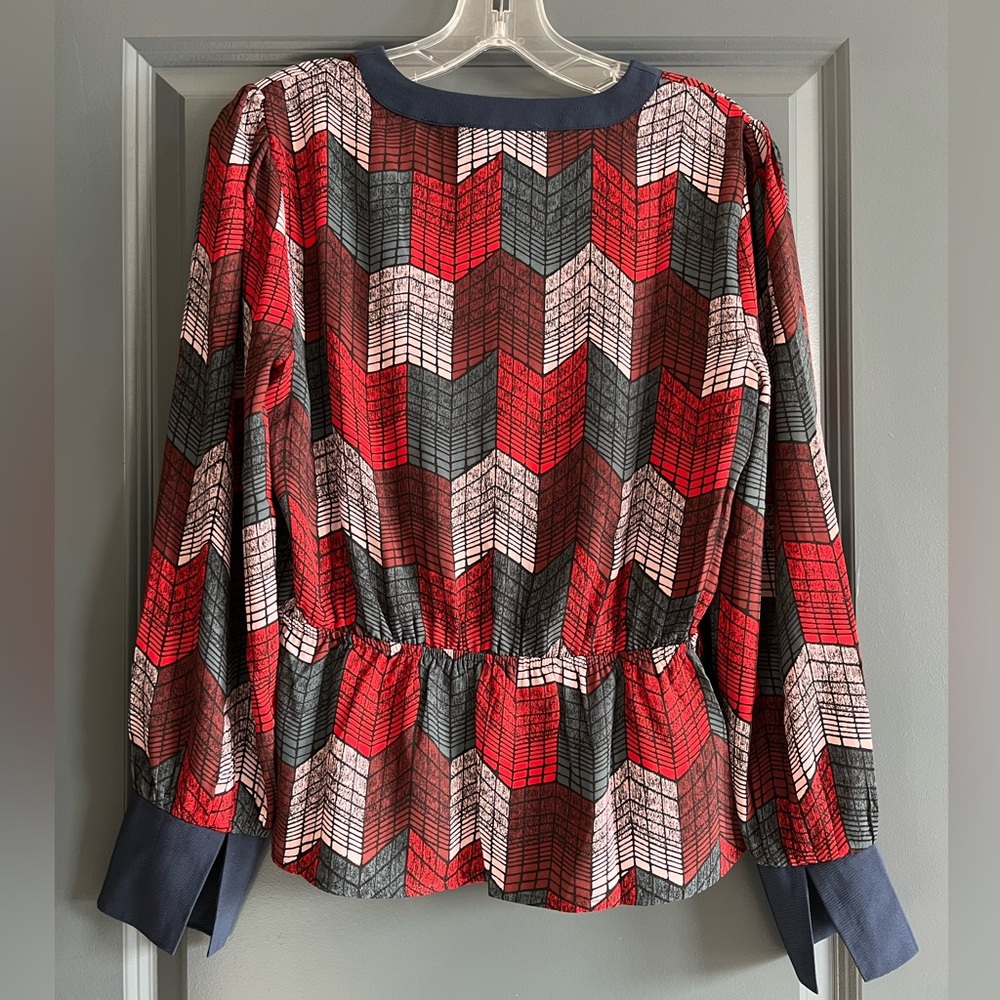 Bcbgmaxazria Geometric Patterned Blouse - image 4